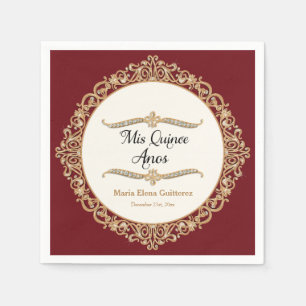Mis Quince Anos Birthday Party Celebration Decor Napkin