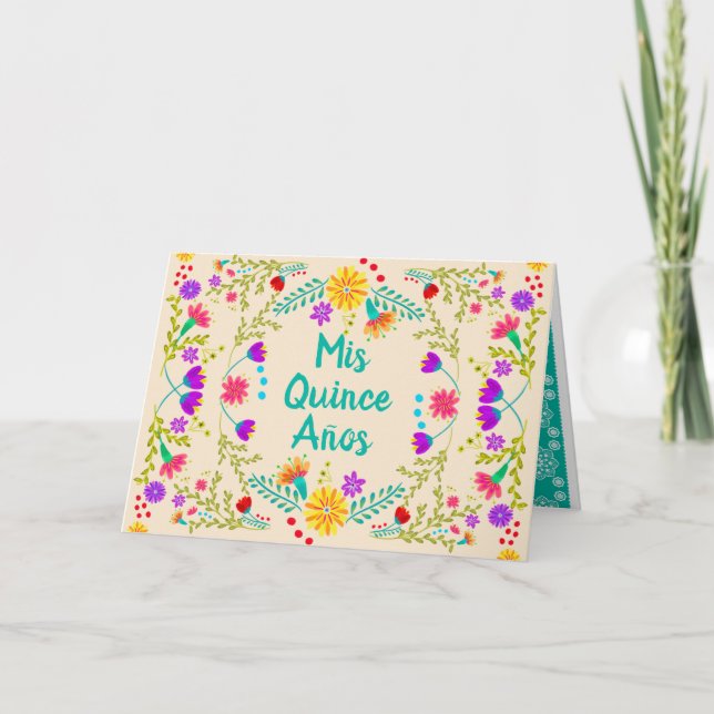 Mis Quince Anos Champagne Quinceanera Mexican Invitation (Front)