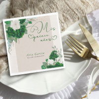 Mis Quince Anos Emerald Green Floral Quinceanera