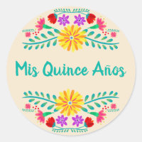Mis Quince Anos Mexican Floral Party Invitation