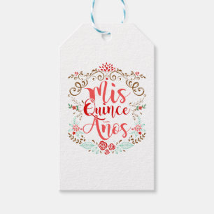 Mis Quince Anos Quinceanera 15th Birthday Gift Tags