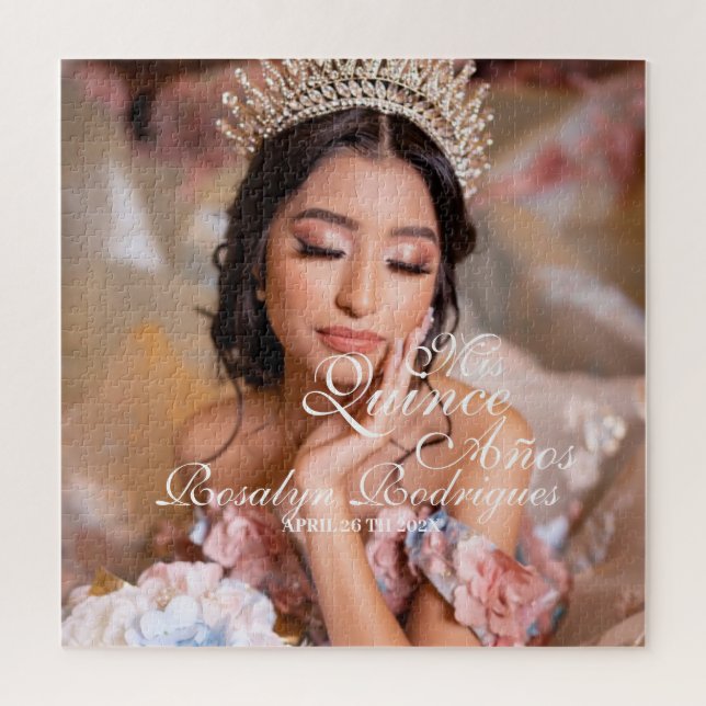 Mis Quince Anos Quinceanera photo 15th Birthday Jigsaw Puzzle (Vertical)