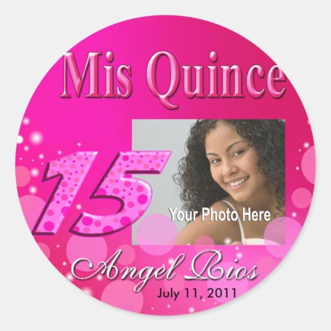 Mis Quince I Photo Party Sticker (Front)