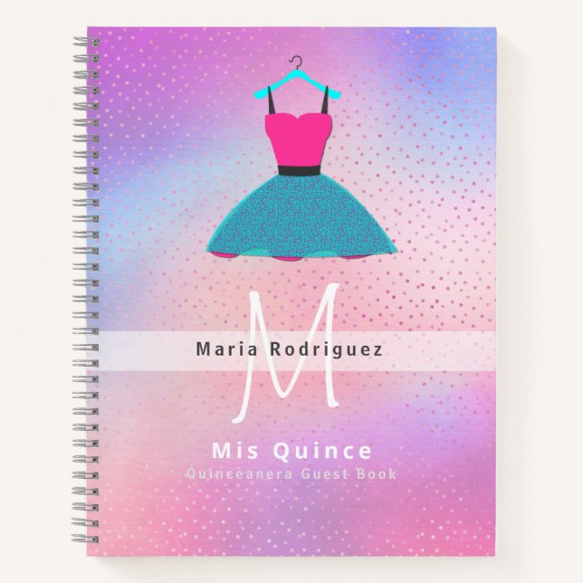 Mis Quince Quinceanera Dress GUEST BOOK Customised (Front)