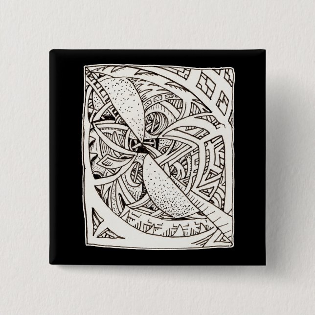 Mis-spliced 15 Cm Square Badge (Front)