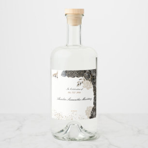 Mis XV Años Liquor Label Black and Gold