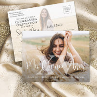 Mis XV Años Modern Photo Quinceañera Save the Date