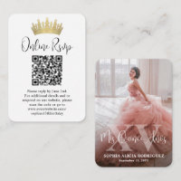 Mis XV Años Online RSVP QR Code Quinceañera Photo