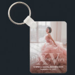 Mis XV Años Quinceañera 15th Birthday Chic 2 Photo Key Ring<br><div class="desc">Commemorate the quinceañera's special birthday celebration with an elegant modern "Mis Quince Años" photo keepsake metal keychain. The picture and all wording on this template are simple to personalise, and can be different or the same on front and back. The colours, font styles and overlay opacity can be easily customised...</div>