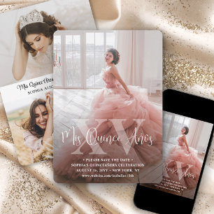 Mis XV Modern Quinceañera 4 Photo 15th Birthday Save The Date