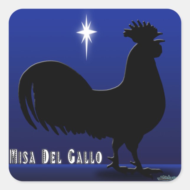 Misa Del Gallo Square Sticker (Front)
