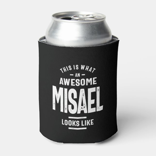 Misael Personalised Name Birthday Can Cooler (Can Front)