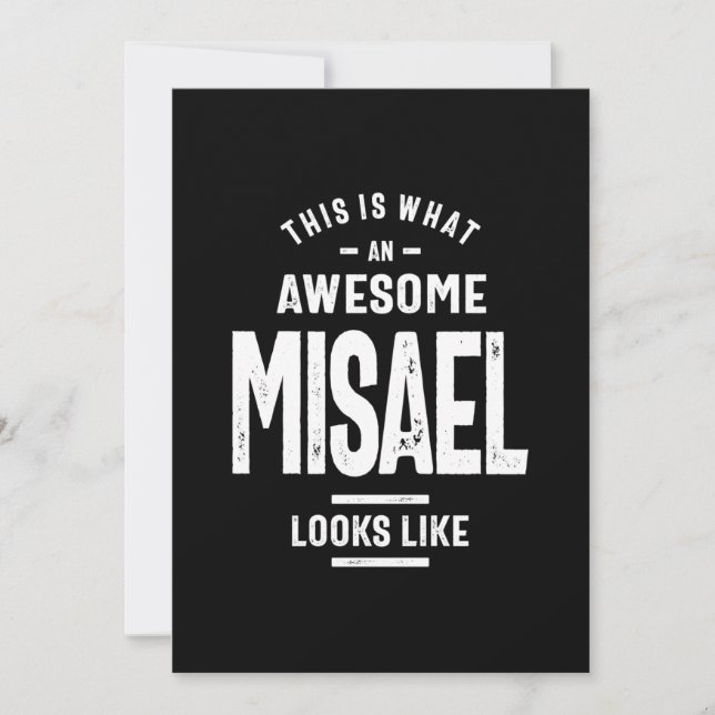 Misael Personalised Name Birthday Invitation (Front)