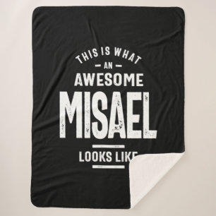 Misael Personalised Name Birthday Sherpa Blanket