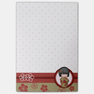 Misaki the kokeshi doll post-it notes