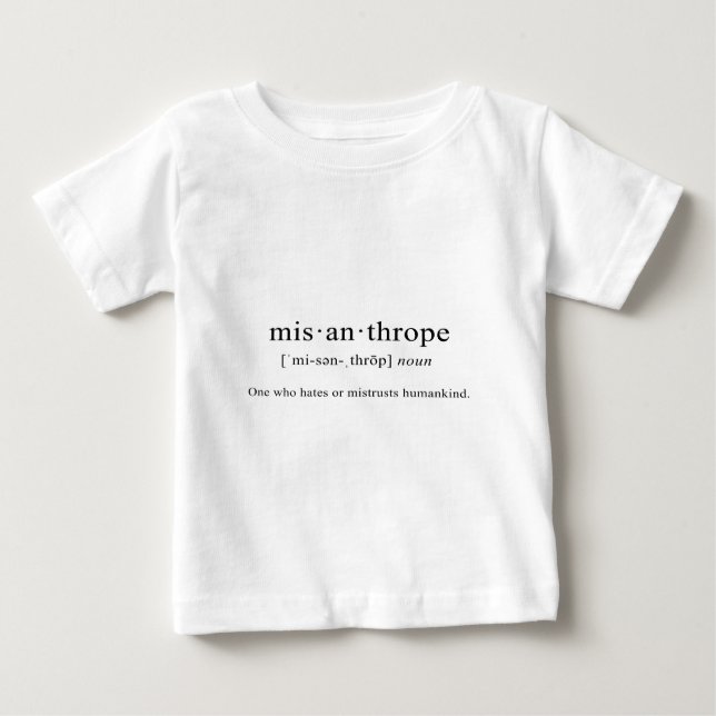 Misanthrope [Definition] Baby T-Shirt (Front)