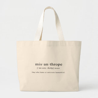 Misanthrope [Definition] Large Tote Bag