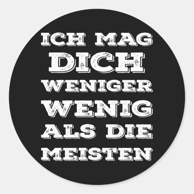 Misanthrope Introverted I Like You Classic Round Sticker (Front)