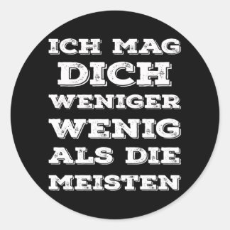 Misanthrope Introverted I Like You Classic Round Sticker