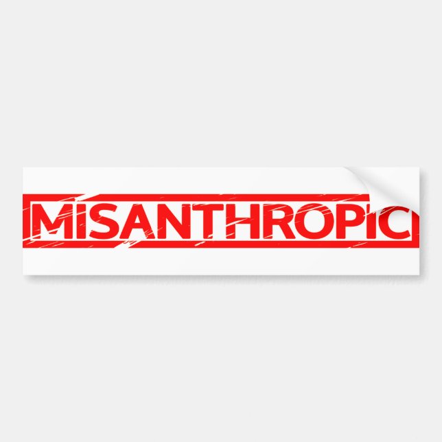 Misanthropic Stamp Bumper Sticker (Front)