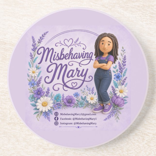 Misbehaving Mary Coaster (Front)