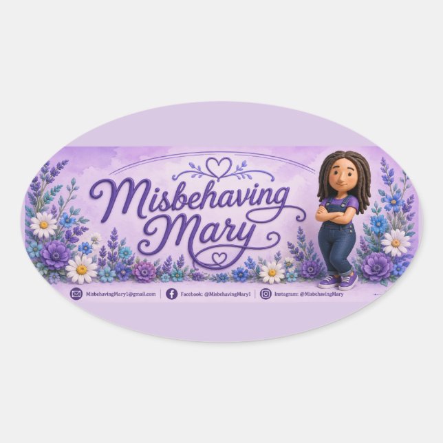 Misbehaving Mary return address labels (Front)