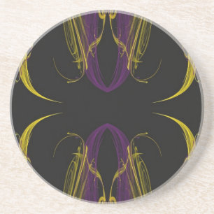 Misc Series-24---Yel Blk Prp Coaster 1 of colour