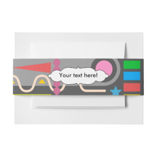 Misc shapes invitation belly band