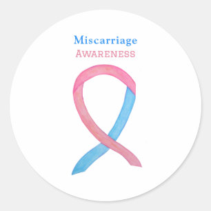 Miscarriage Awareness Ribbon Art Decal Stickers