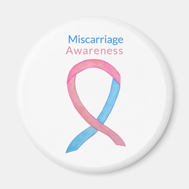 Miscarriage Awareness Ribbon Custom Art Magnet (Front)