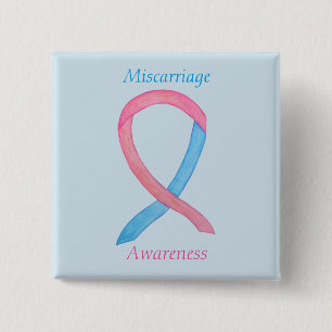 Miscarriage Awareness Ribbon Custom Art Pins