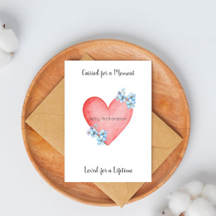 Miscarriage Baby Loss Forget Me Not Heart Card