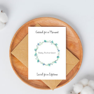 Miscarriage Baby Loss Forget Me Not Wreath Card