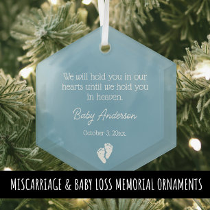 Miscarriage / Baby Loss Memorial Christmas Glass Tree Decoration