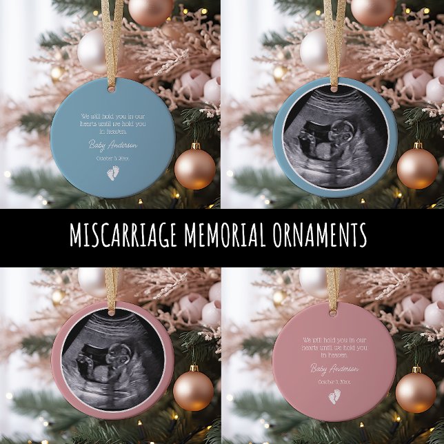 Miscarriage / Baby Loss Memorial Ultrasound Photo Ceramic Tree Decoration (Creator Uploaded)
