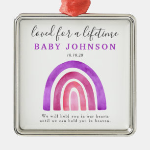 Miscarriage Baby Loss Rainbow Remembrance Metal Tree Decoration