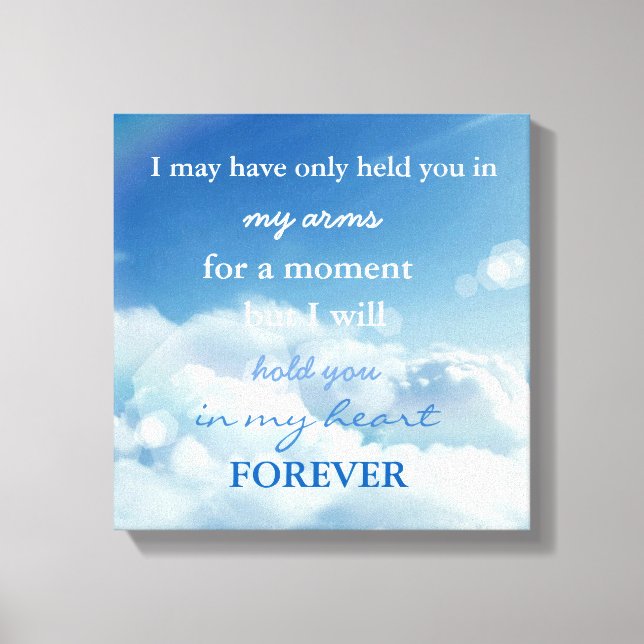 Miscarriage/Stillborn Loss Memorial Canvas Print (Front)