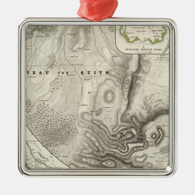 Miscellaneous geological maps metal tree decoration (Front)