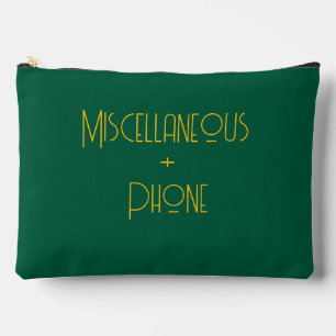 Miscellaneous + Phone Green    Accessory Pouch