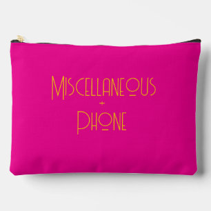 Miscellaneous + Phone Hot Pink   Accessory Pouch