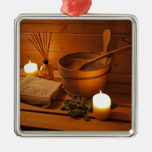 Miscellaneous - Sauna Objects Patterns Nineteen Metal Tree Decoration