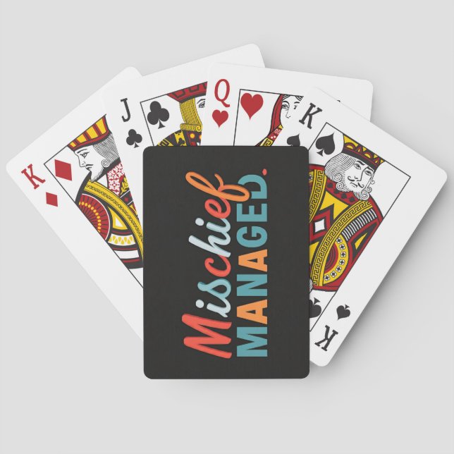 Mischief Managed  Playing Cards (Back)