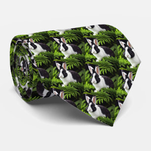 Mischief The Black And White Bunny, Neck Tie