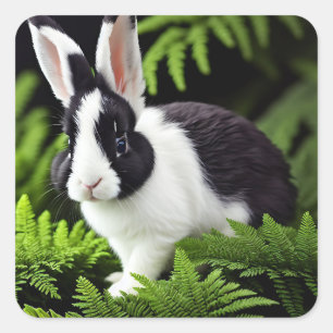 Mischief The Black And White Bunny, Stickers