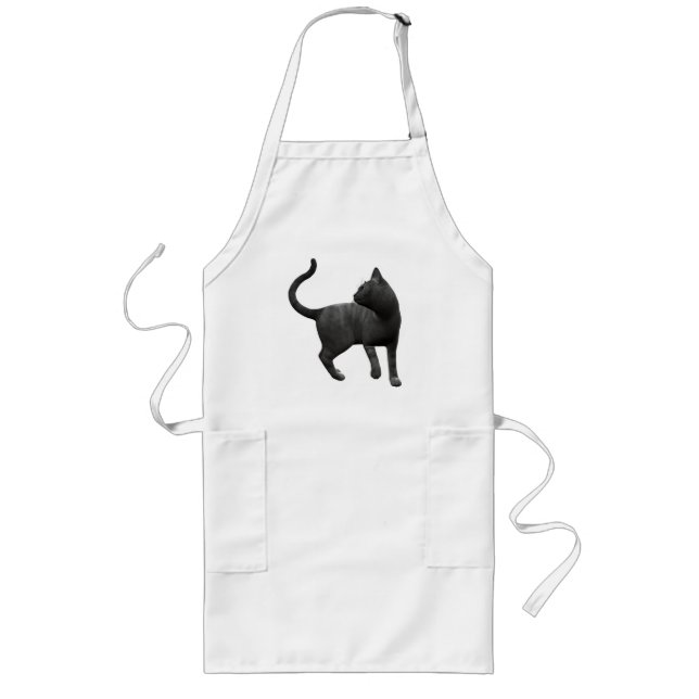 Mischievous Black Cat Apron (Front)