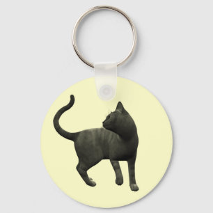 Mischievous Black Cat Key Chain