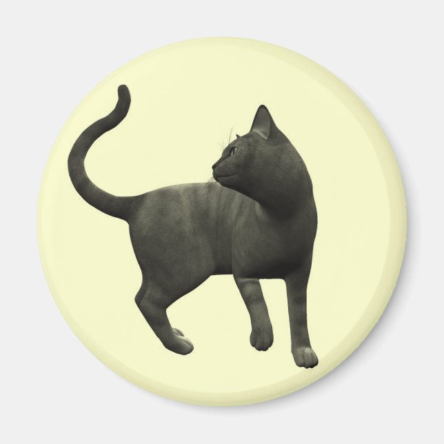 Mischievous Black Cat Magnet (Front)