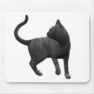 Mischievous Black Cat Mouse Pad