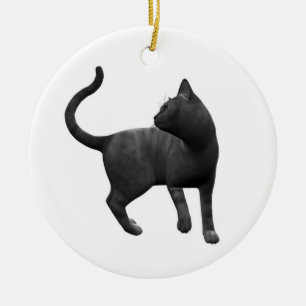 Mischievous Black Cat Ornament