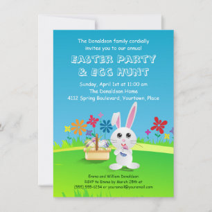 Mischievous Easter Bunny Party Invitation